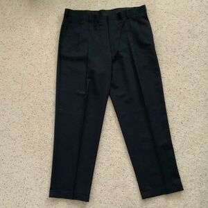 Haggar Mens Pants, 40W x 32L, Dk. Navy Blue